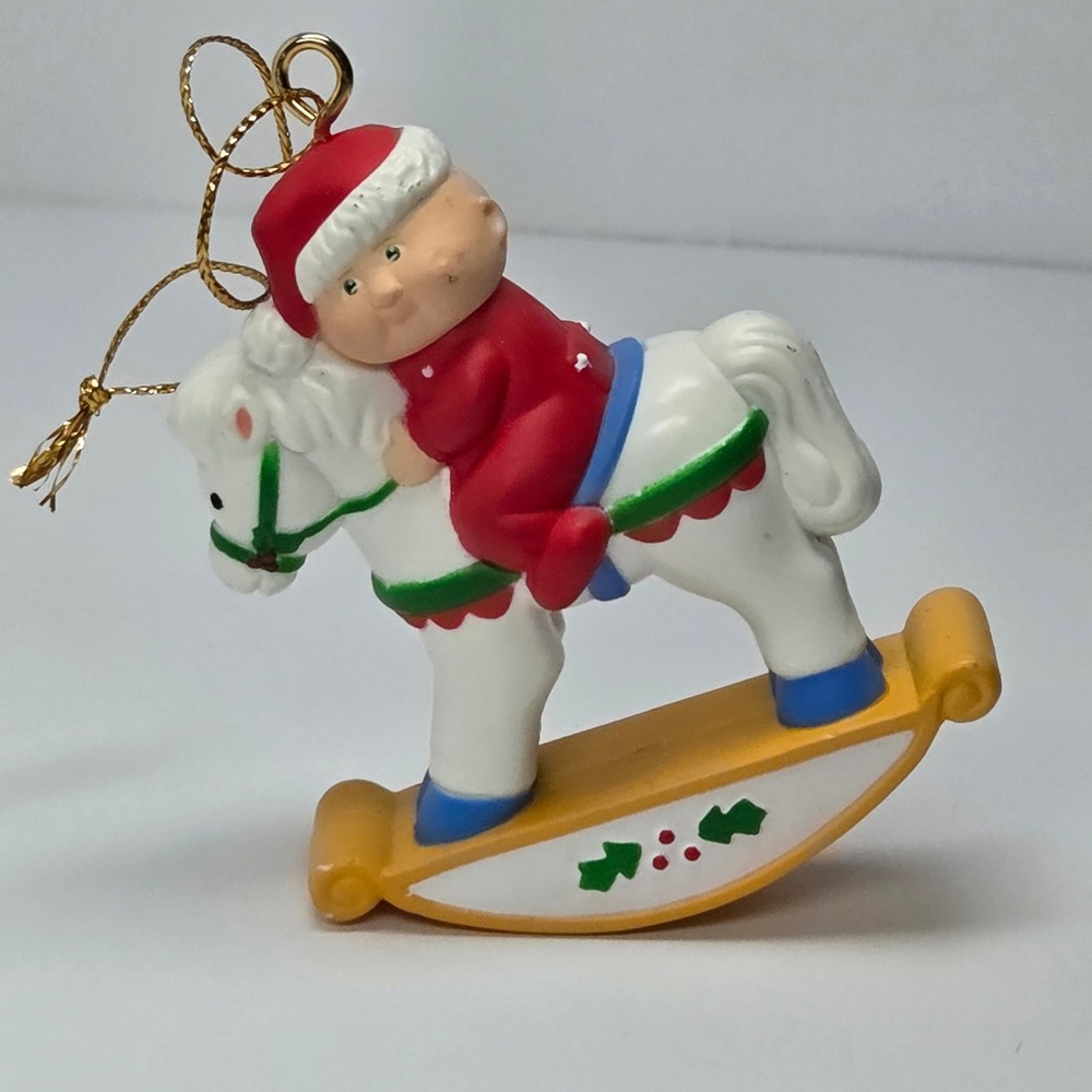 Vintage 1995 Cabbage Patch Kids Rocking Horse Christmas Ornament CPK Retro